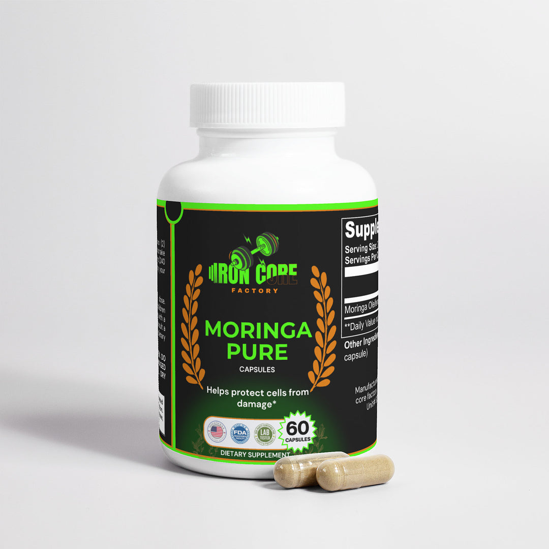 Moringa Pure Capsules | Moringa Powder Capsules | Iron Core Factory
