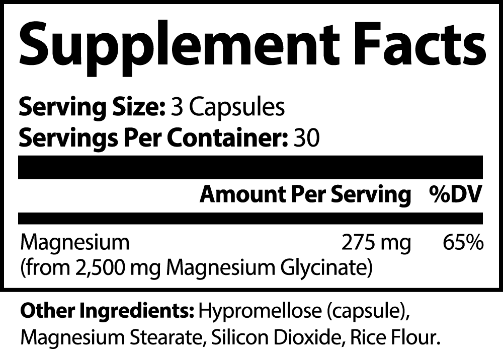 Magnesium Glycinate Supplement | Magnesium Capsule | Iron Core Factory